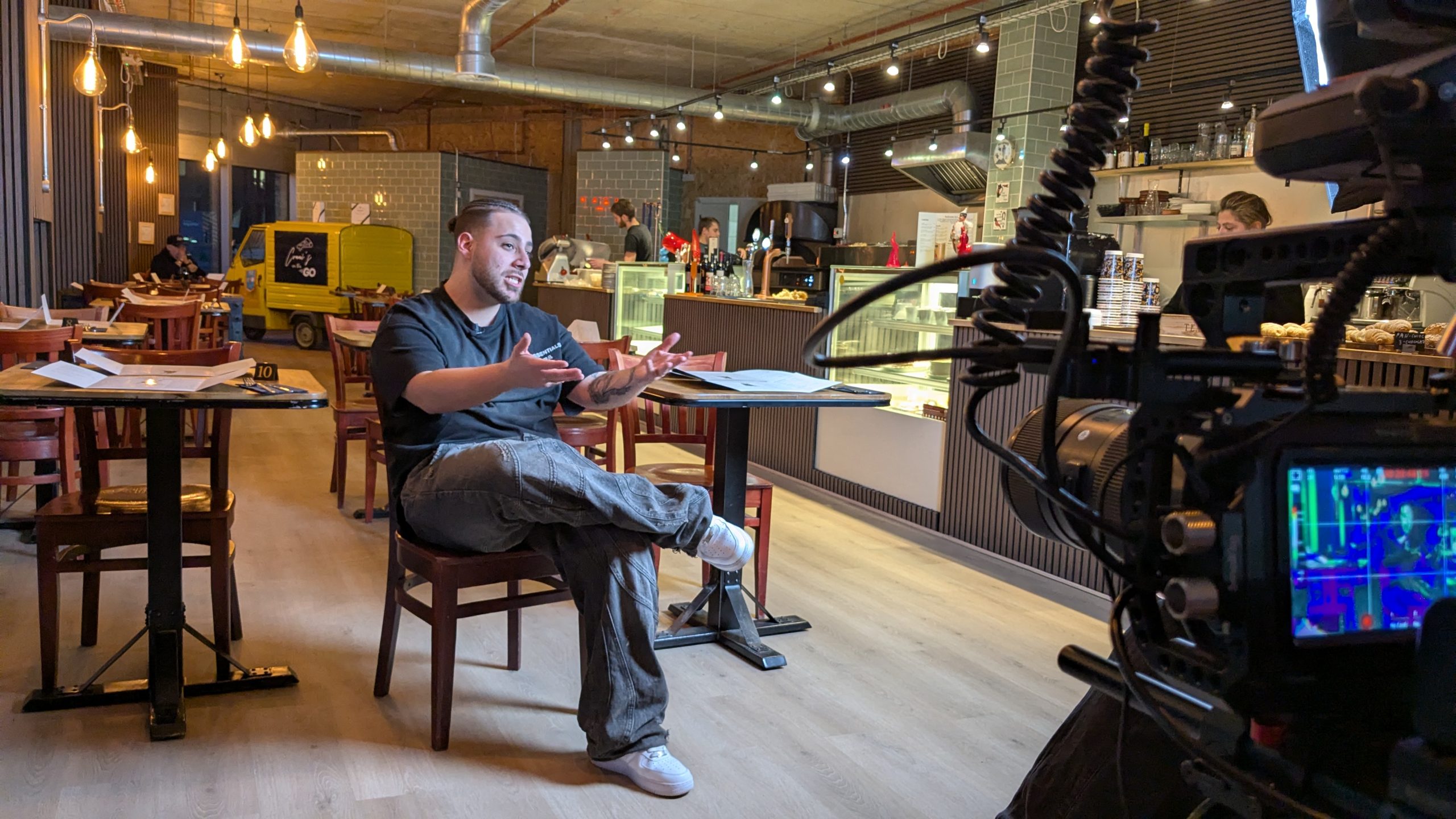 Promotional video production shoot behind the scenes